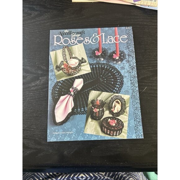 Lot 3 Needlecraft Shop Harvest Afghans Classic Coverlets & Roses & Lace Designs - Picture 2 of 9